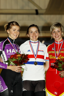 Nat Tracks 09 Womens 500mTT. Victoria Pendleton, Becky James & Jess Varnish.