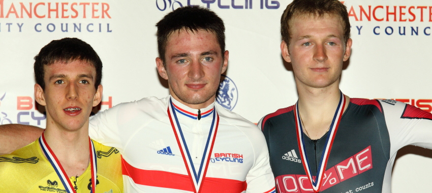 Open 40km Points Race Podium - British National Track Championships 2010