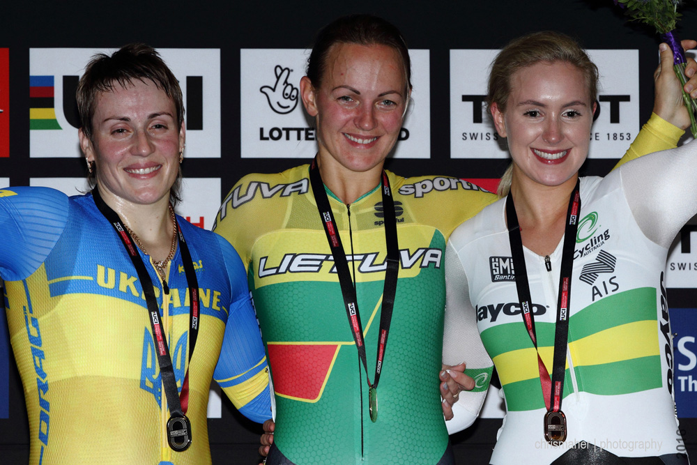 UCI Track World Cup 2016/7 | Glasgow - Round One, Evening Session... Women's Keirin Podium